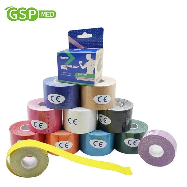 Wholesale Cotton Fabric Athletic Logo Printed Support Waist Kinesiology Tape